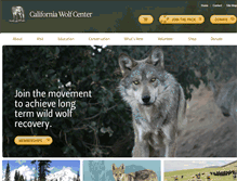 Tablet Screenshot of californiawolfcenter.org